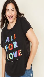 All for love t-shirt wears a girl | Marketing Pride Month